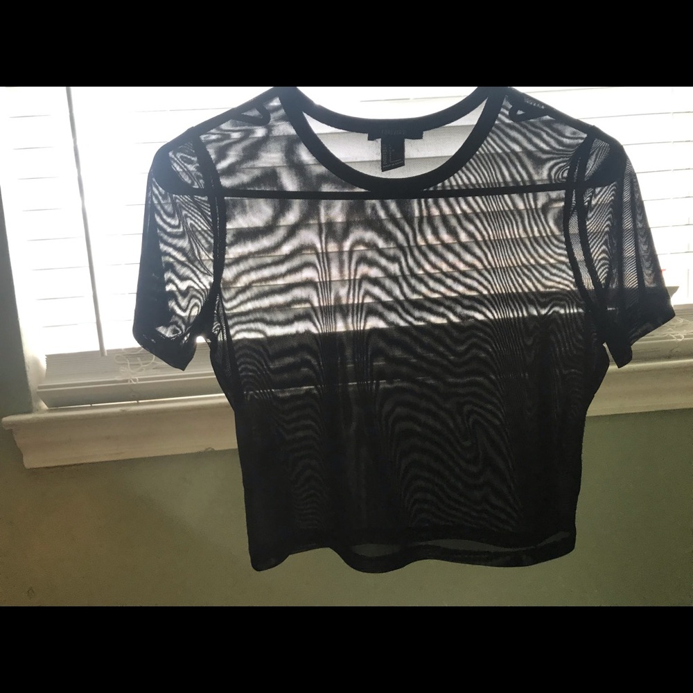Black Mesh Croptop